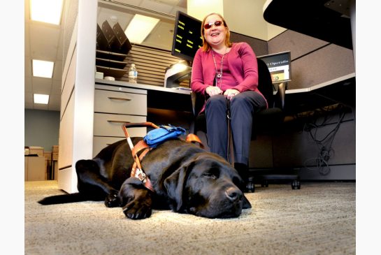 Woman with Guide Dog