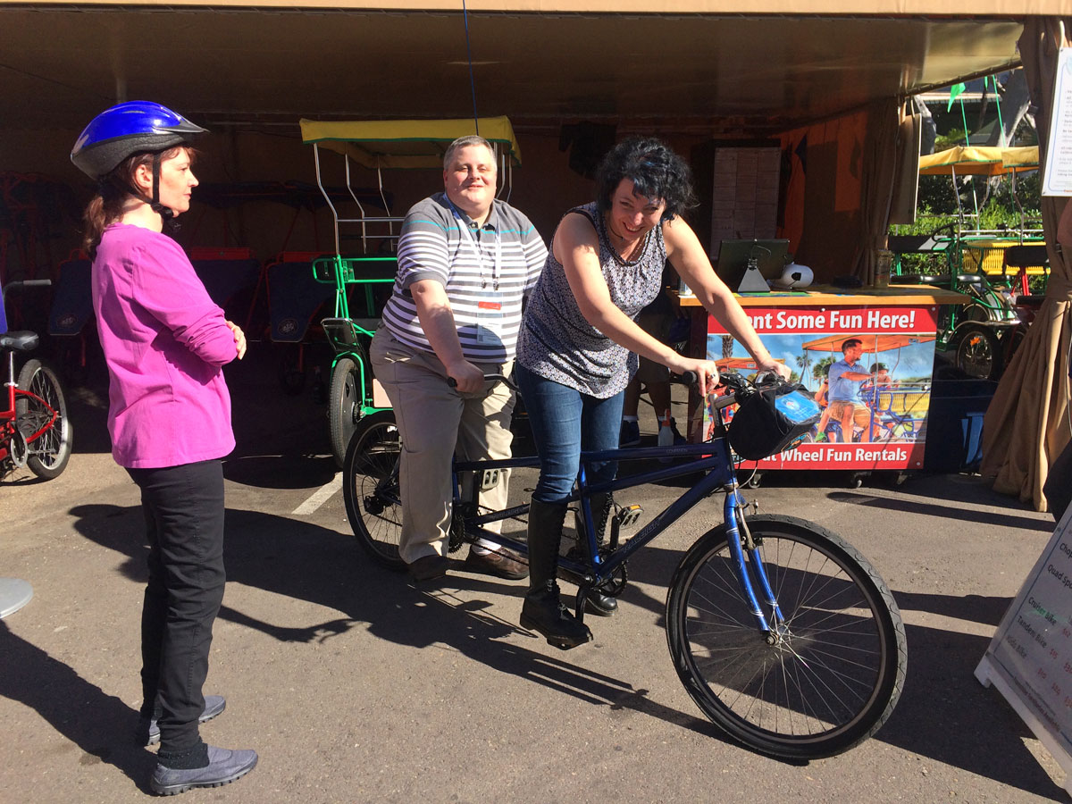 Tandem bicycling at CSUN 2015