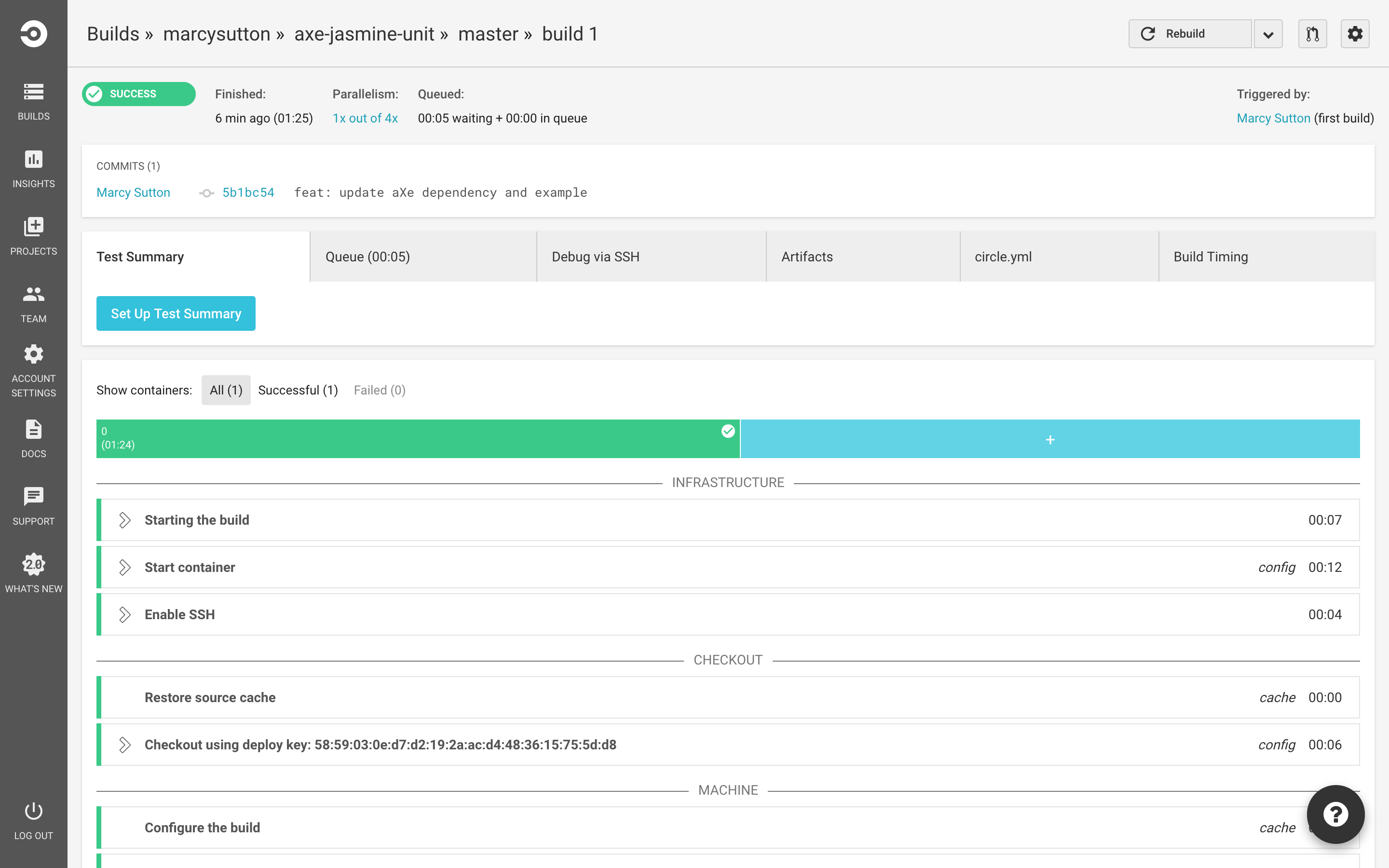 axe-jasmine-unit successful build on Circle CI