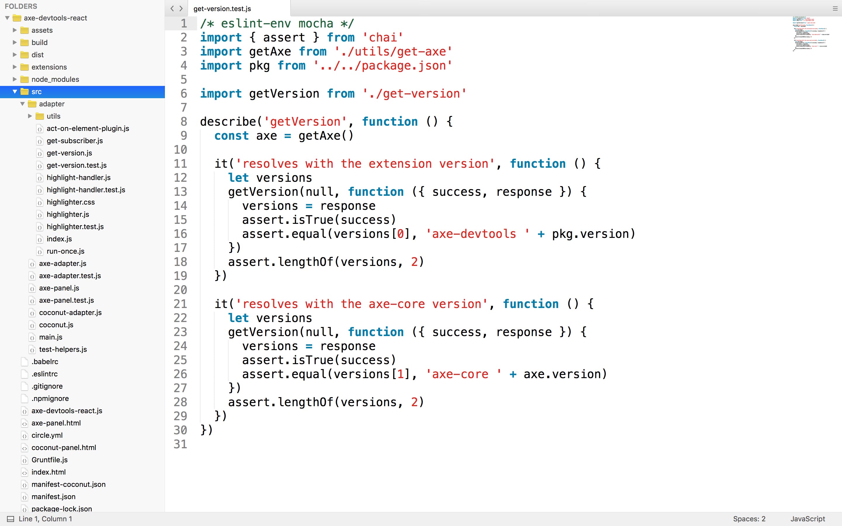 Tests in axe-devtools-react