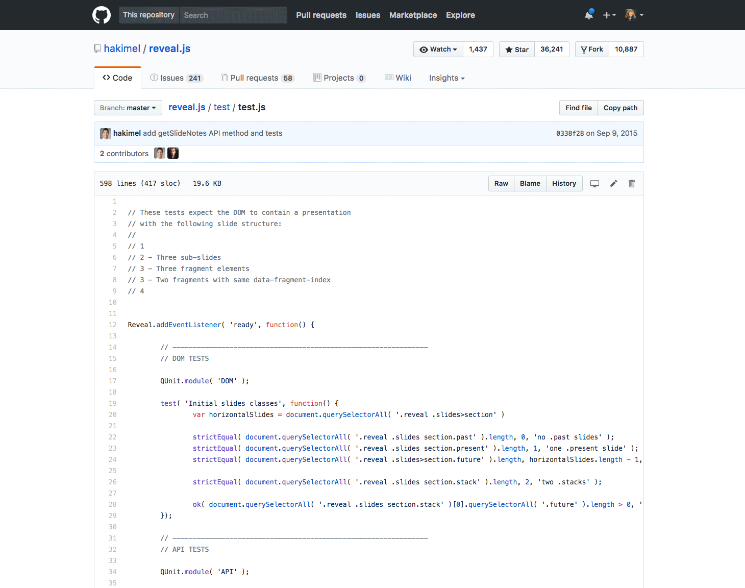 Reveal.js test document